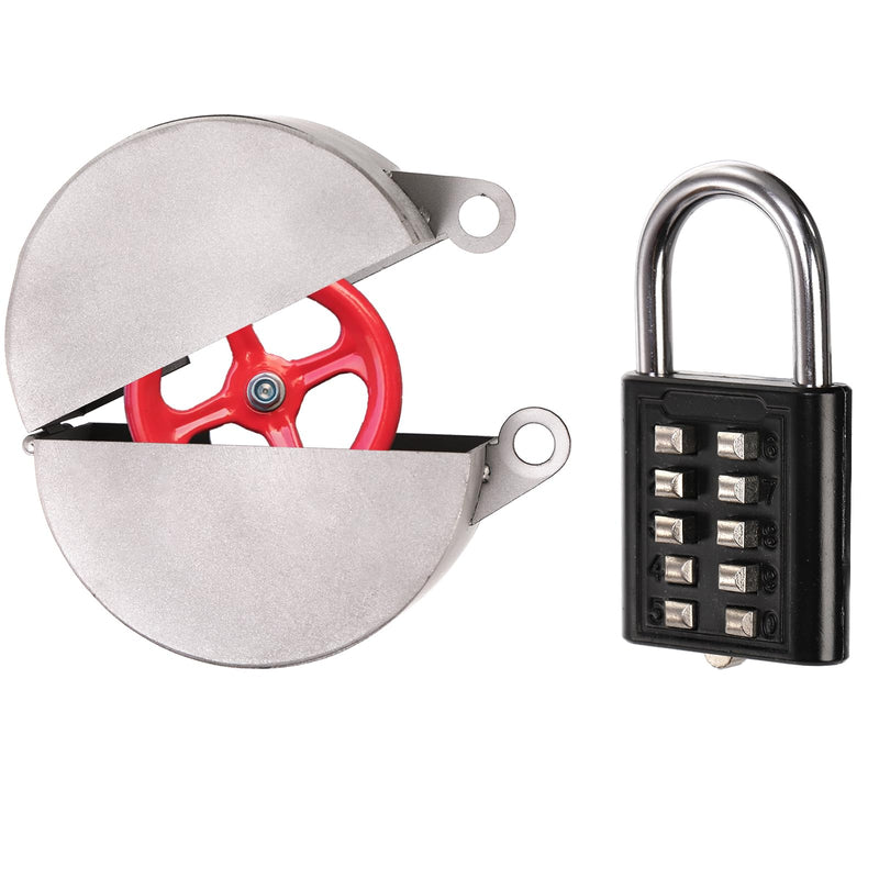 [Australia - AusPower] - Yarlung Outdoor Faucet Lock Gate Valve Lockout, Stainless Steel Faucet Protection Cover with Password Lock Prevent Water Theft, Faucet Knob Water Lock, Hose Bib Lock 