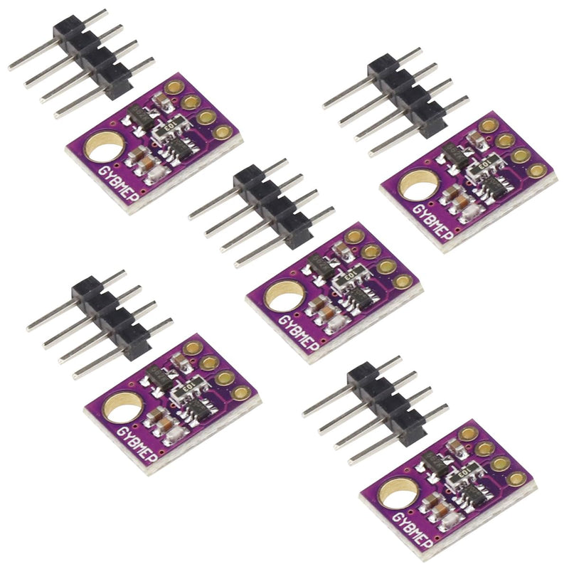 [Australia - AusPower] - GY-BME280-5V BME280 5V Digital Temperature Humidity Sensor High Precision Atmospheric Barometric Pressure Sensor Module Sensor Board with IIC I2C Breakout(Pack of 5PCS) 