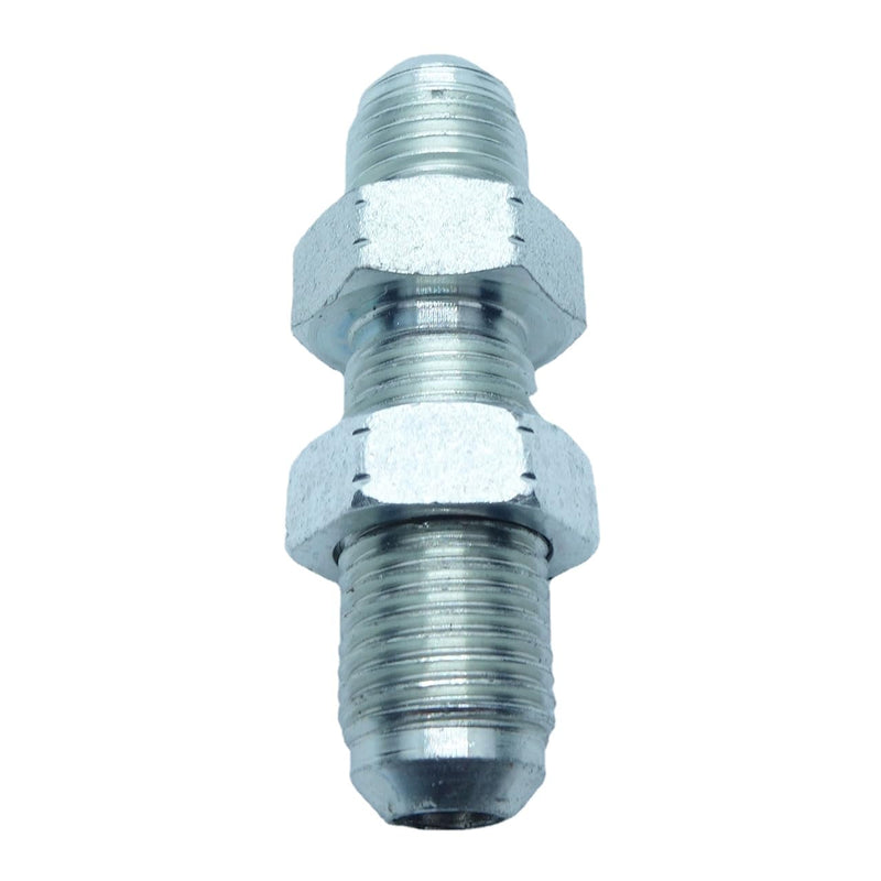 [Australia - AusPower] - 1 Piece 3/8#6 JIC 37° Male Flare to #6 3/8 JIC 37° Flare Bulkhead Union Adapter Straight Hydraulic Steel Fitting Connector 3/8 JIC x 3/8 JIC 1 