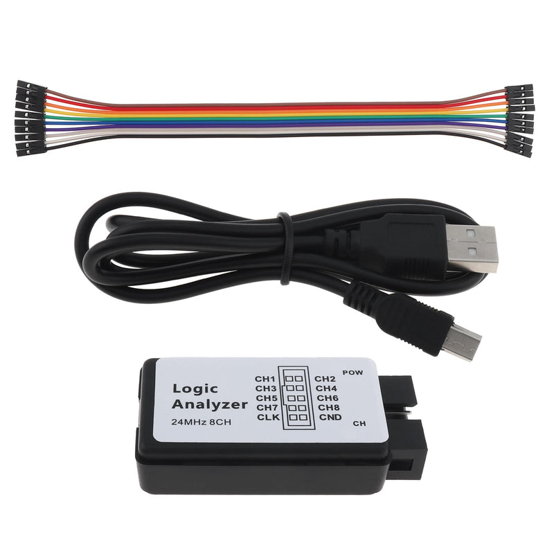 [Australia - AusPower] - 1 Set USB Logic Analyzer Device Set 8 Channel 24MHz UART IIC SPI Debug Logical Analysis Device Set with USB Cable Fit for Arduino ARM/FPGA M100 Hot 