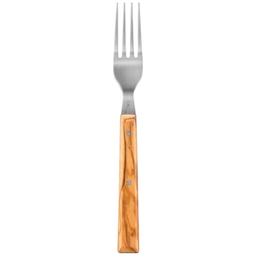 Opinel Sylve Dinner Fork, Riveted Wood, Single (Olivewood) Olivewood