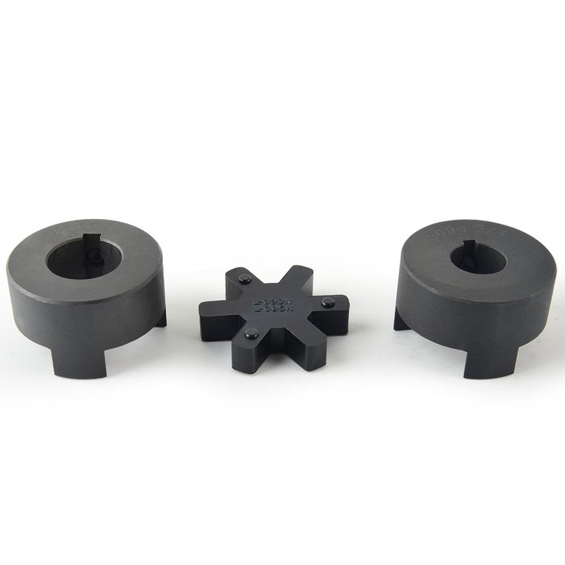 [Australia - AusPower] - 3/4" to 1" L090 3-Piece L-Jaw Coupling Set & Buna-N NBR Rubber Spider for Log Wood Splitter 