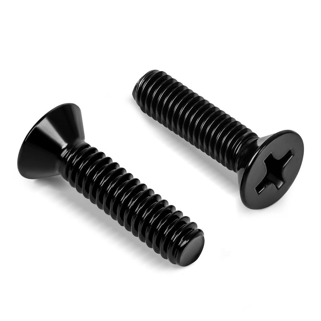 #10-24 x 3/4" Black Countersunk Flat Head Machine Screw Bolts, Full Thread, 304 Stainless Steel, Black Finish, 50 PCS #10-24 x 3/4"