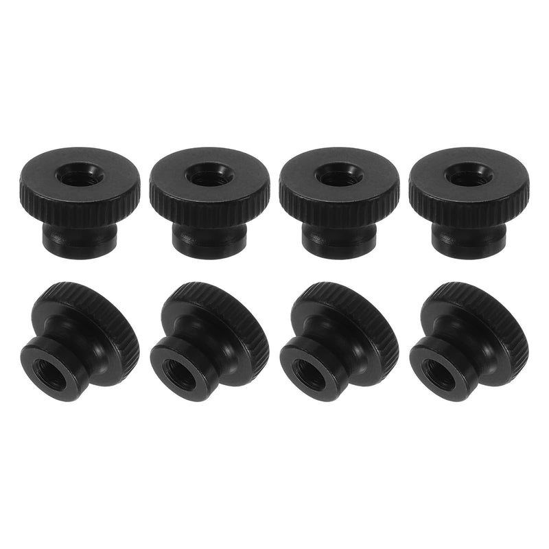 [Australia - AusPower] - uxcell Knurled Thumb Nuts, 24Pcs M5 Carbon Steel Nut High Head Through Hole for 3D Printer Part, Black 24 