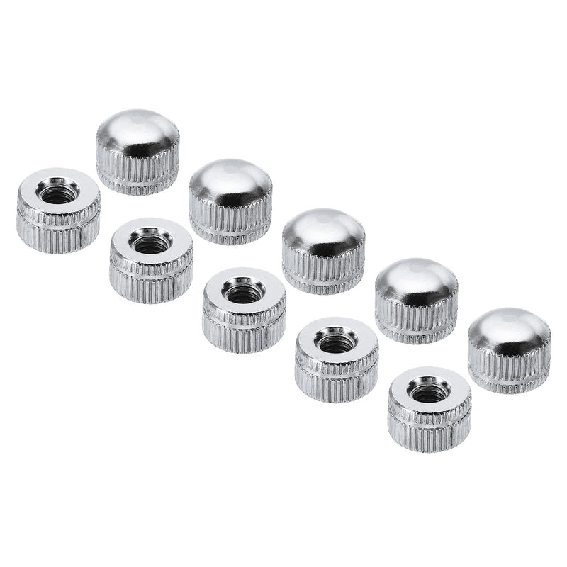 [Australia - AusPower] - PATIKIL M6x11x14 Cap Nut, 15 Pcs Acorn Nut Screw Knob Cap Insert Bolt Cover Female Thread Knurled Decorative Hardware Fittings Light Fixtures, Silver Tone M6 