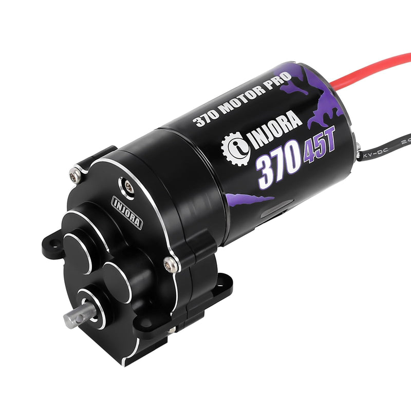 [Australia - AusPower] - INJORA CNC Aluminum Complete Transmission with 370 Brushed Motor 45T for 1/18 RC Crawler TRX4M Upgrade 