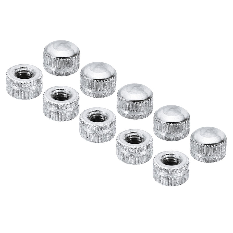 [Australia - AusPower] - PATIKIL M4x7x9 Cap Nut, 30 Pcs Acorn Nut Screw Knob Cap Insert Bolt Cover Female Thread Knurled Decorative Hardware Fittings Light Fixtures, Silver Tone 