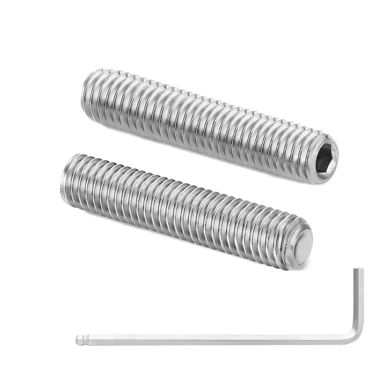 [Australia - AusPower] - M3 x 10mm Internal Hex Socket Set Grub Screws 304 Stainless Steel Flat Point Set Screw, 100 PCS M3 x 10mm 