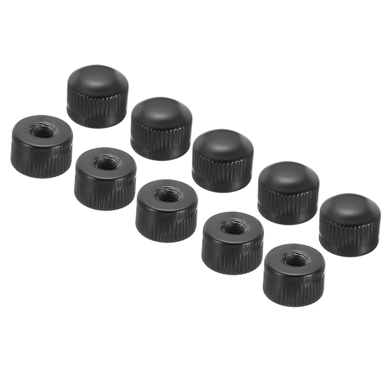 [Australia - AusPower] - PATIKIL M5x11x14 Cap Nut, 15 Pcs Acorn Nut Screw Knob Cap Insert Bolt Cover Female Thread Knurled Decorative Hardware Fittings Light Fixtures, Black M5 