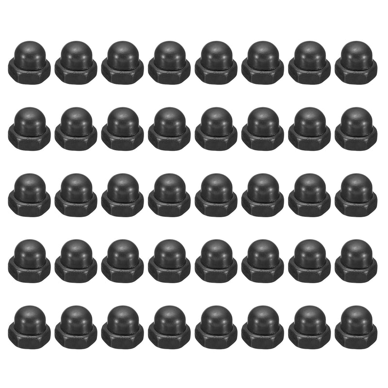 [Australia - AusPower] - PATIKIL M5x0.8 Acorn Hex Bolt Covers, 40 Pcs Dome Head Carbon Steel Hexagon Decorative Cap Nuts for Home Repair, Industrial Equipment Fasteners, Black 