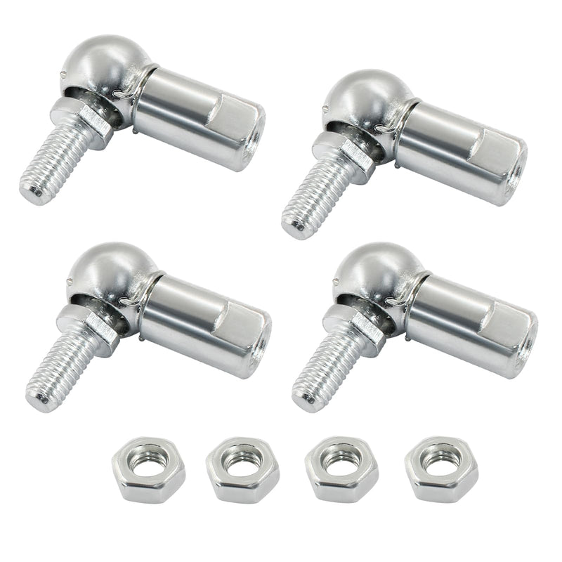 [Australia - AusPower] - 4 PCS m8 x 1.25mm Right Thread Ball Head Joint Rod End Bearing, Carbon Steel Ball Socket End Fitting for Hinge Door 