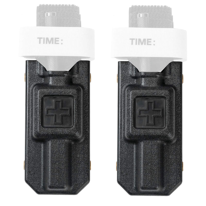 [Australia - AusPower] - 2 Pack Tourniquet Holder - Tourniquet Case for Generation 7 C-A-T Tourniquet, Belt Tourniquet Pouch Storage Box Tourniquet Carrier for Outdoor Hunting (Tourniquet Not Included) Black 