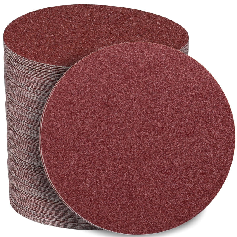 Stebruam Pack of 100 Sandpaper 150 mm Velcro Sanding Discs 40-1000 Grit | No Hole Sanding Disc, 6 Inch Sanding Discs Set for Car Wood Metal Paint Stone Glass and Furniture Mix grit