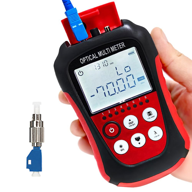 [Australia - AusPower] - Fiber Optic Cable Tester Portable Optical Fiber Power Meter FC/SC/ST Universal Interface Built-in 2Mw Visual Fault Locator Li-ion Battery USB Charge (OPM&VFL-Li) OPM&VFL-Li 