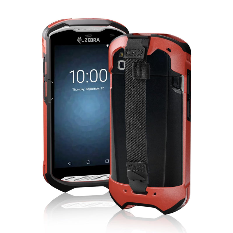 TC51 TC52 TC56 TC57 TC510K Case with Hand Strap - Protective & Ergonomic for Zebra Handheld Barcode Scanners SG-TC5X-EXO1-01 SG-TC5X-EXONHS-01 (Red) Red