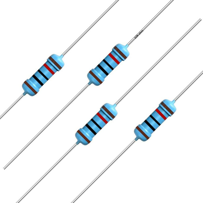 [Australia - AusPower] - 40 PCS 10K Ohm Metal Film Single Fixed Resistor 1/2 W (0.5 Watts) 1% Tolerance, (10K R, 10K ohm, 10K Ω) Resistor 40 