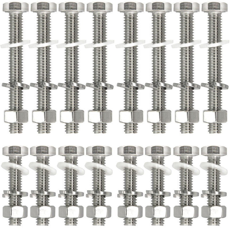 [Australia - AusPower] - 16 PCS 304 Stainless Steel Post Attachment Kit, Sign Mounting Hardware, Sign Post Mounting Bolts and Nuts, Sign Post Mounting Hardware for U Channel Post 