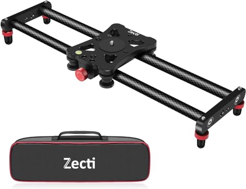 Zecti Camera Slider 16"/40 cm Adjustable Carbon Fiber Camera Dolly Track 16 inch