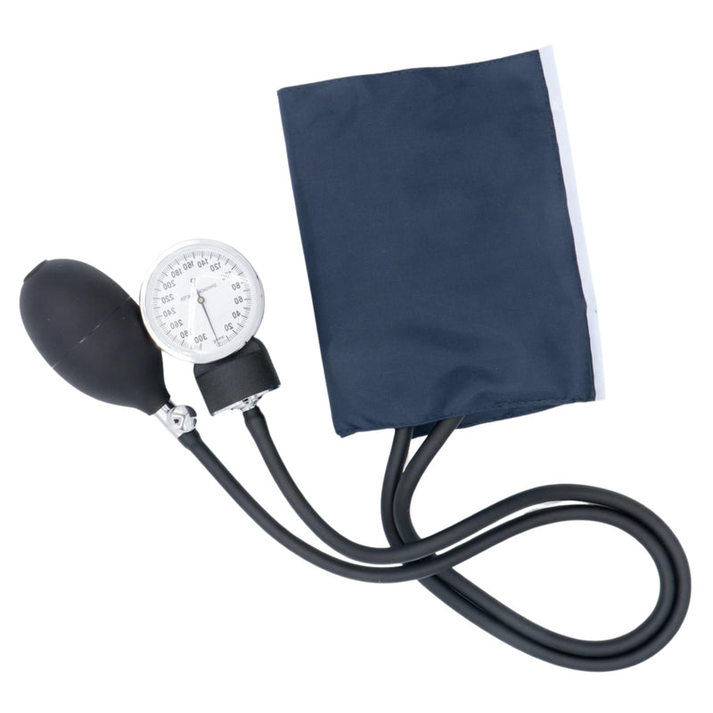 [Australia - AusPower] - Adult Pro Aneroid Sphygmomanometer – Size 11 Navy Blue Cuff, Manual Blood Pressure Monitor, Reusable, Dial Display, Includes Leatherette Carrying Case – 1 Count Adult (Size 11) 
