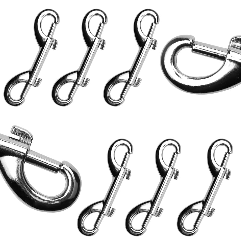 6 PCS Double Ended Bolt Snaps Hooks Metal Alloy Double Trigger Clips Home Pet Accessory Sling Feed Buckets Heavy-Duty Trigger Snaps for Linking Key Chain Dog Leash Collar (4.7 Inch)