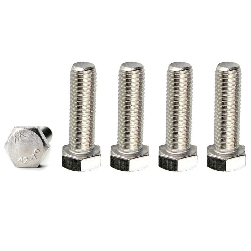 [Australia - AusPower] - 15Pcs M8 Hex Bolts M8x50mm Hex Head Bolts Stainless Steel 304 M8-1.25 Hex Bolt Fully Threaded Hex Tap Bolts Metric Hexagon Head Screw Machine Bolts Right Hand External Hex Drive M8*50mm 