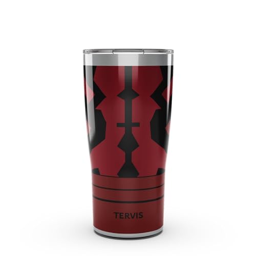 Tervis Traveler Star Wars - Darth Maul Phantom Menace 25th Anniversary Triple Walled Insulated Tumbler Travel Cup Keeps Drinks Cold & Hot, 20oz, Stainless Steel Multicolor