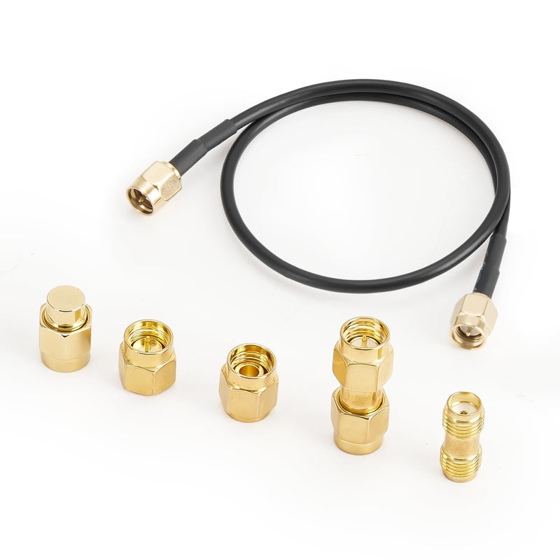 [Australia - AusPower] - Seesii 6Pcs SMA Calibration Kits for NanoVNA H H4 F V2 V3 SAA Mini1300 PS100 Vector Network Analyzer & Antenna Analyzer Calibrate RF Coaxial Test Connector Short/Load/Open/Thru/Jumper/F2F M2M Set 