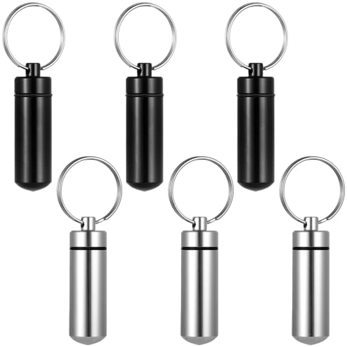 Cremation Jewelry for Ashes - 6 PCS Urn Necklaces for Ashes,Cylinder Vial Cremation Urn Key Chains Necklace Keepsake Ashes Small