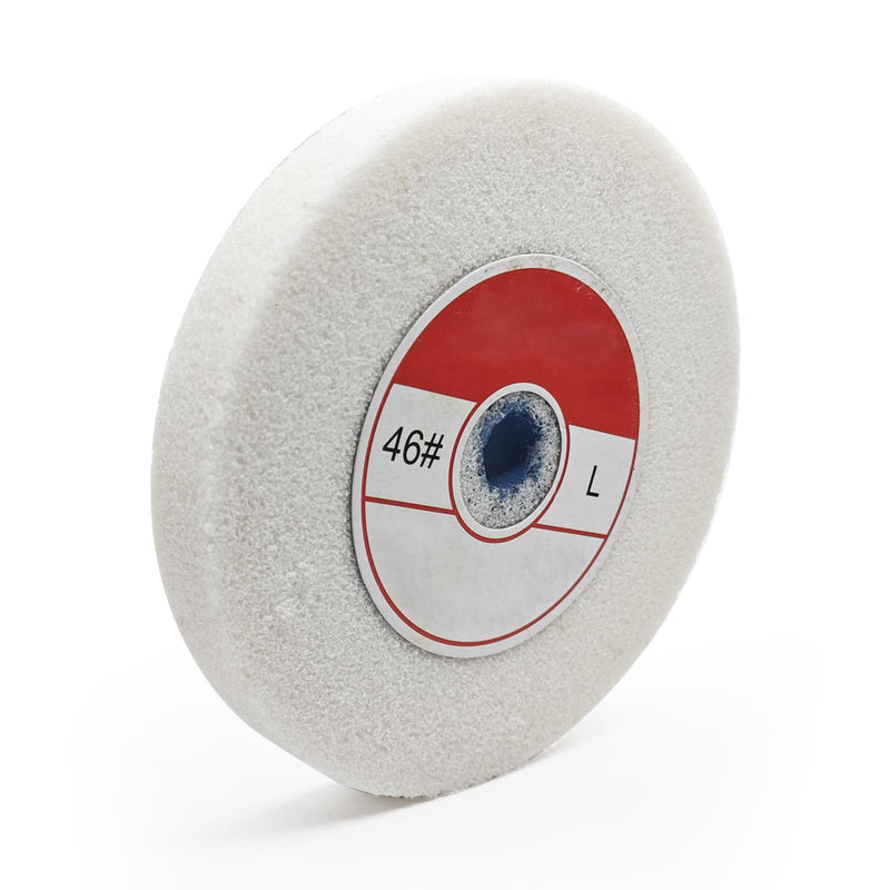 [Australia - AusPower] - 1 Piece Benchtop Grinding Wheel, 5 Inches, Suitable for Grinding Alloy Steel, Hardened Steel, High Carbon Steel and Other Metals. 46 Grit, 1/2" Mandrel Hole, 0.67" Thickness (White Corundum) 46 grit.white 
