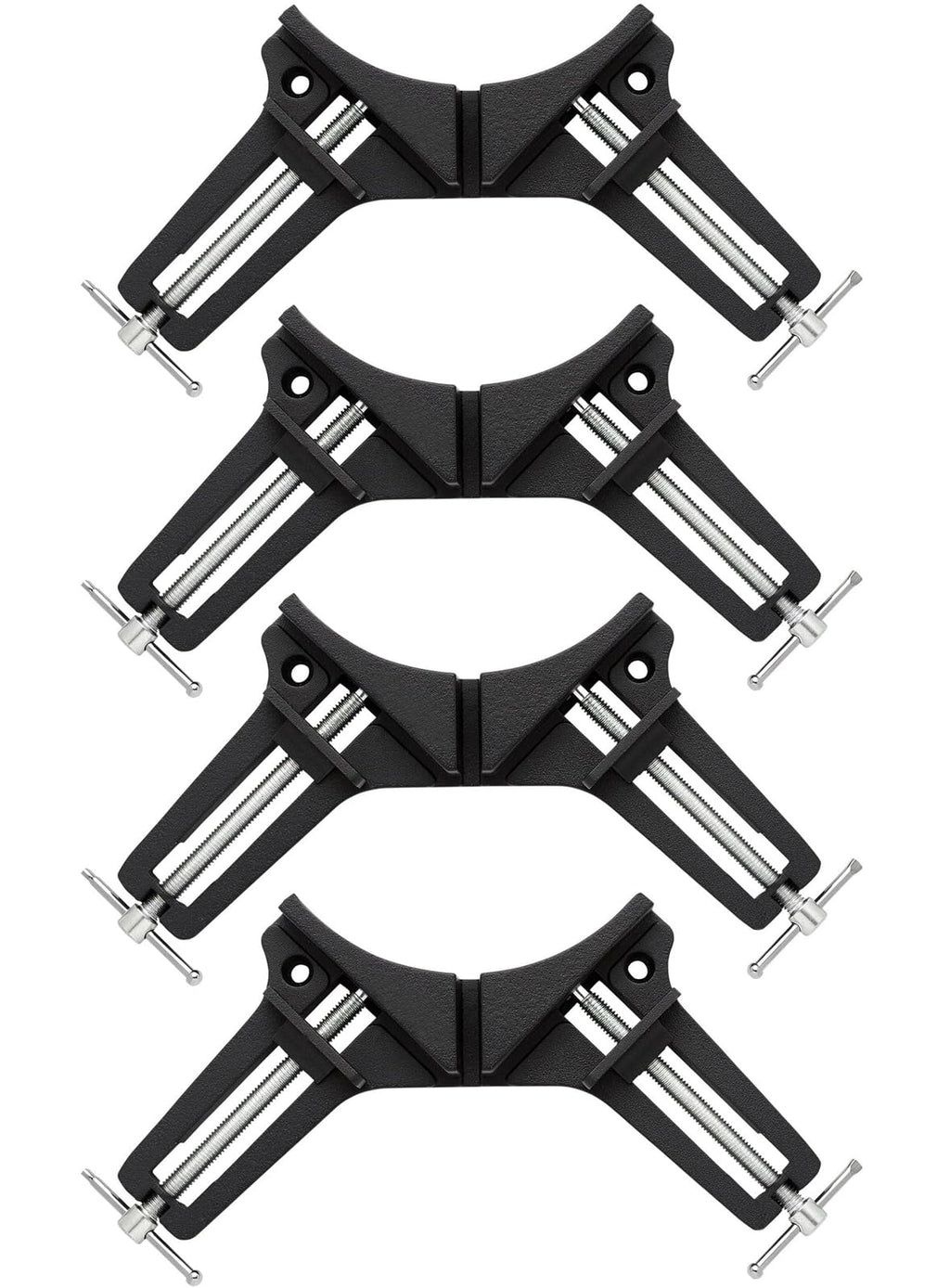 4pcs Corner Clamp For Woodworking 90 Degree Right Angle Clamps Aluminum Alloy Metal For Welding, Photo Framing, Drawers, Cabinets, Shelf Fish-Tanks, Glass Holder Square Diy Hand Tool