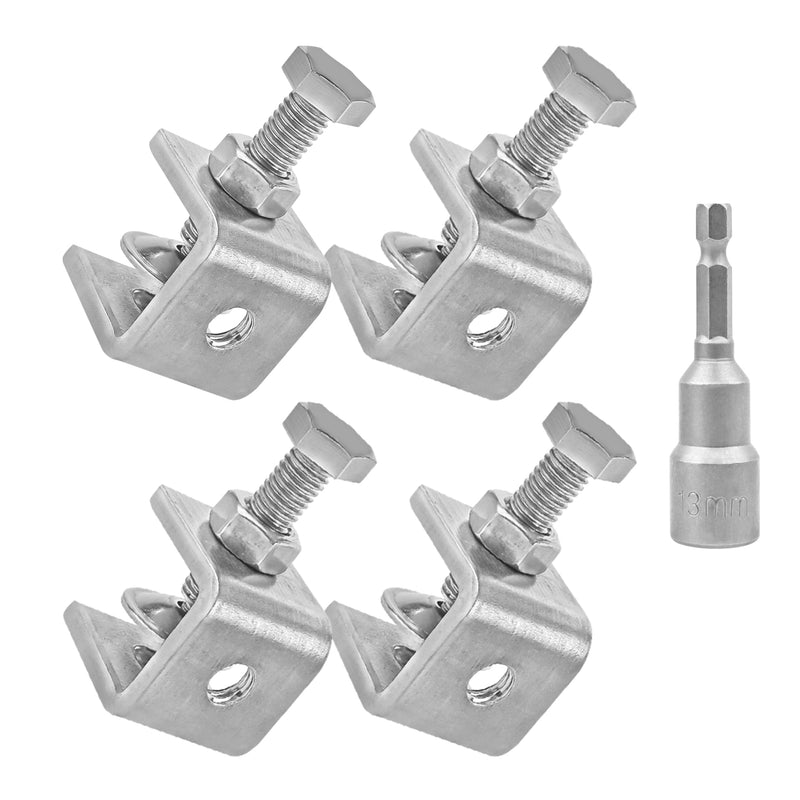 [Australia - AusPower] - 304 Stainless Steel C-Clamps,20mm Mini Tiger Clamps for Woodworking,C-Clamp 4 pack 20mm - 4 Pcs 