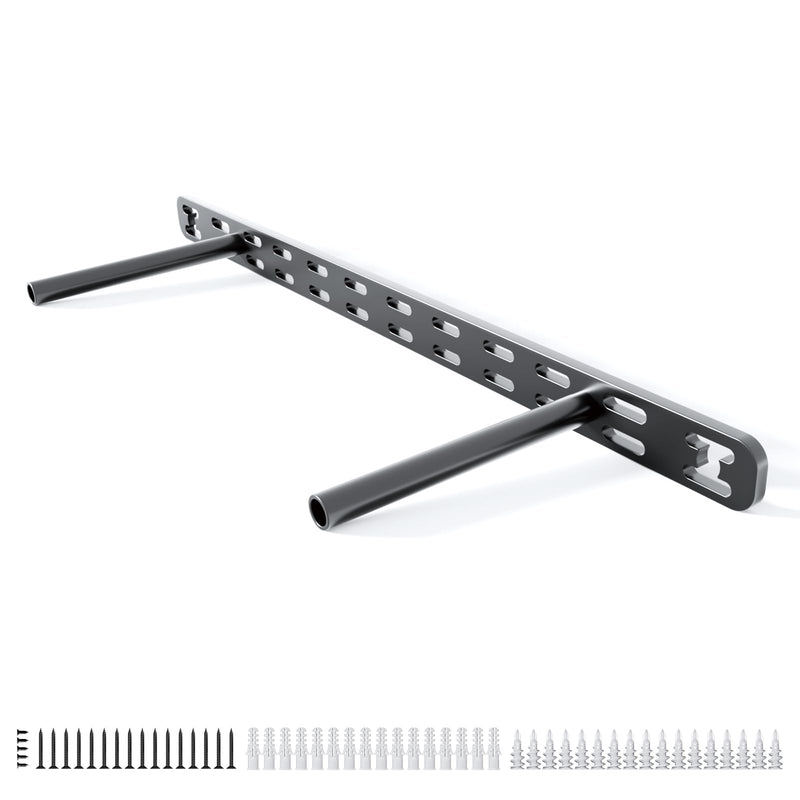 1pc Floating Shelf Bracket Heavy Duty,Decorative Floating Shelf Hardware Hidden Black Metal Fireplace Mantel Brackets (18"X8"X1.0" Without Tools) 18"X8"X1.0"