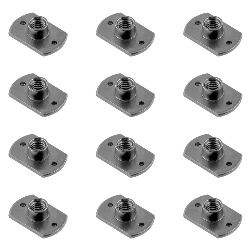 [Australia - AusPower] - Keadic 15Pcs M6 Tab Base UNC Carbon Steel Weld Nuts, 4 Projection Screw-in Flange Insert Female Thread T-Nut for Furniture 