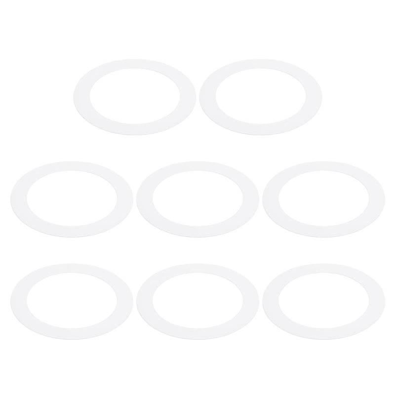 PATIKIL Goof Rings for 6-8" Inch Recessed Can Lighting Down Light, 8 Pcs Metal Goof Trim Rings Cover, Outer Diameter 8.62-inch, Inner Diameter 6.25-inch, Matte Finish White，Flush Mount 8.62" OD x 6.25" ID