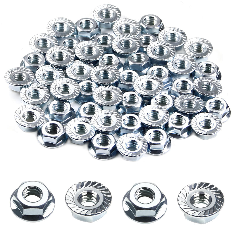 [Australia - AusPower] - 1/4-20 Serrated Flange Hex Nuts, 1/4" Hexagon Flange Nuts, 304 Stainless Steel, UNC Nuts Fasteners, Replacement Nut for DIY Home Mechanism, 50 Pack 1/4"-20 