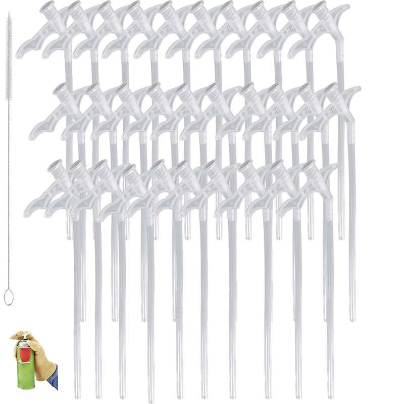 [Australia - AusPower] - 30 Pieces Spray Foam Replacement Tube Nozzle Tips with Brush Spare Straws Screws on Cans 