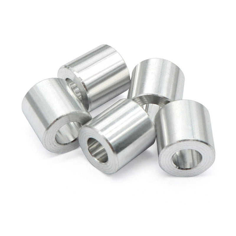 [Australia - AusPower] - Wulankd Aluminum Spacer 1/2" OD x 1/4" ID x Choose Your Length, Round Spacer, Unthreaded Standoff Bushing Plain Finish, Fits Screws Bolts 1/4" (1/2" Length, 25 Packs) 1/2" OD x 1/4" ID x 1/2" Length 
