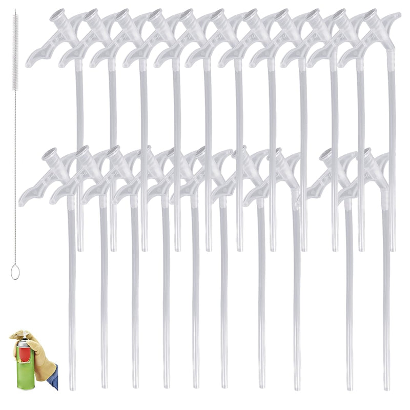 [Australia - AusPower] - 20 Pieces Spray Foam Replacement Tube Nozzle Tips with Brush Spare Straws Screws on Cans 