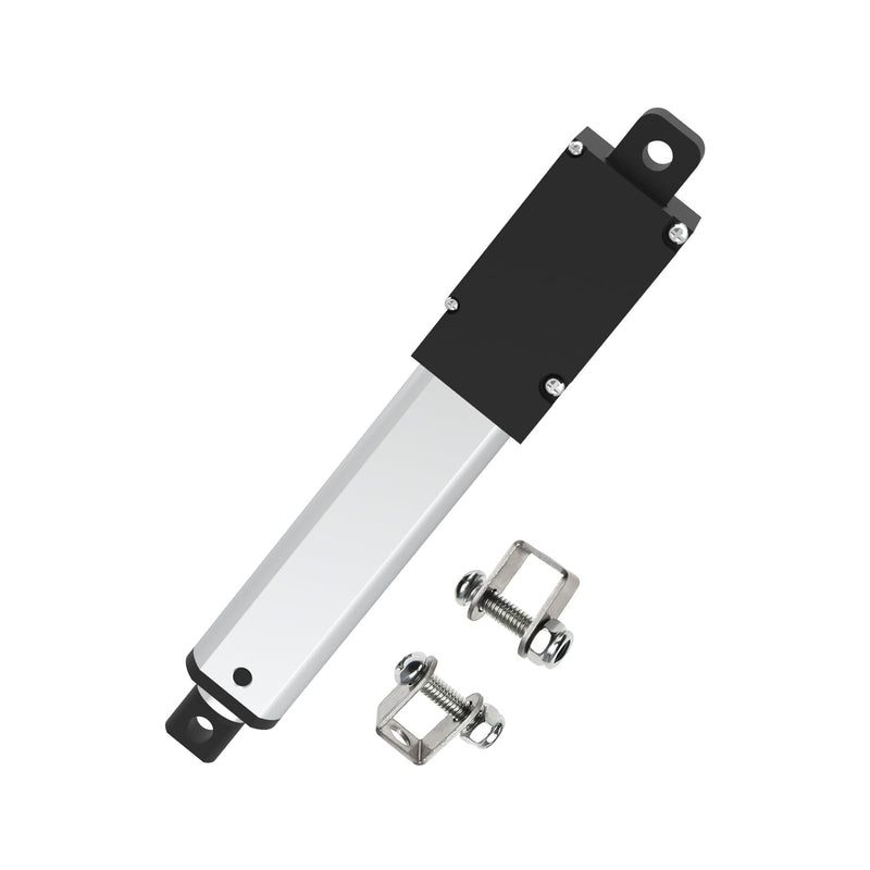 Stroke 100mm 20N 4 Inch Mini Linear Actuator 12V Force 4.5lbs Electric Linear Motion Actuators High Speed 1.2"/sec for Robotics,Home Automation with Mounting Brackets 4inch (100mm)