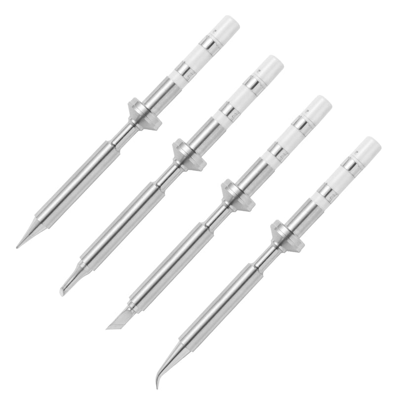 FEITA Mini Pencil Soldering Iron Tips Replacement for Pinecil Micro Soldering Iron, PTS200/TS100 Portable Solder Pen Tool Soldering Accessories (ST-I/BC2/KU/J02 4Pcs) Tiny Joint 4Pcs