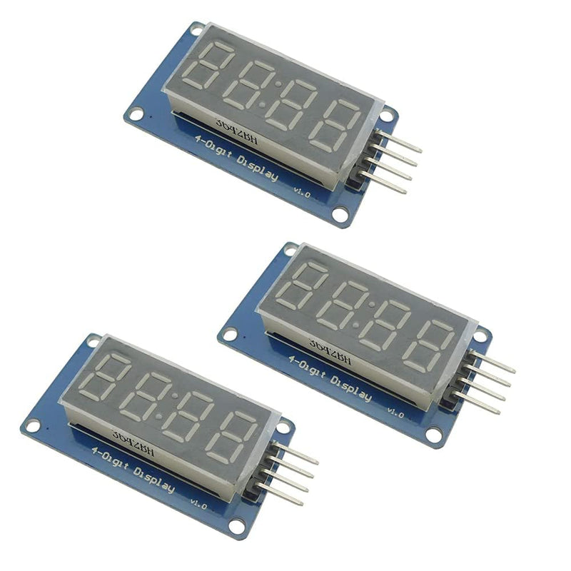 [Australia - AusPower] - 3PCS 0.36 inch LED Display Module TM1637 7 Segment 4 Bits with Clock Display Common Anode Red Digital Tube Board for Arduino 
