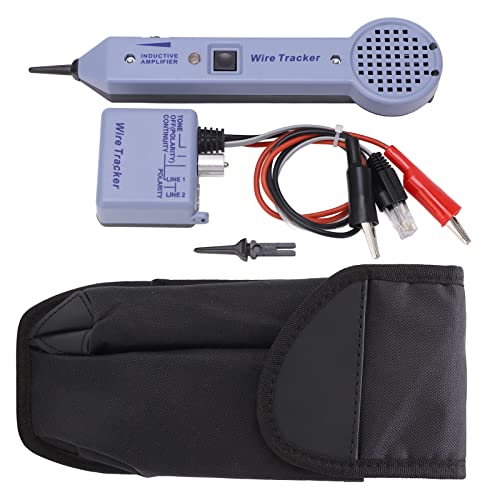 Network Cable Tracing Tester Kit, Audio, Adjustable Induction Amplifier, Cable Toner Detector, Main Functions, High Performance, with Display, ABS Housing, Wide Application