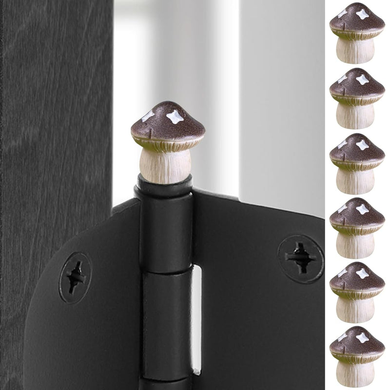 [Australia - AusPower] - Door Hinge Heads Decorative Topper - Hinge Head Mushroom - Magnetic Hinge Head Trinket - Hinge Pin Topper Miniature (Original, Set of 6) 