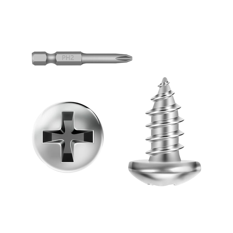 [Australia - AusPower] - #6 x 3/8" Pan Head Sheet Metal Screws, Self Tapping Screw, Phillips Drive Wood Screw, Stainless Steel 304, 150 PCS #6 x 3/8" 