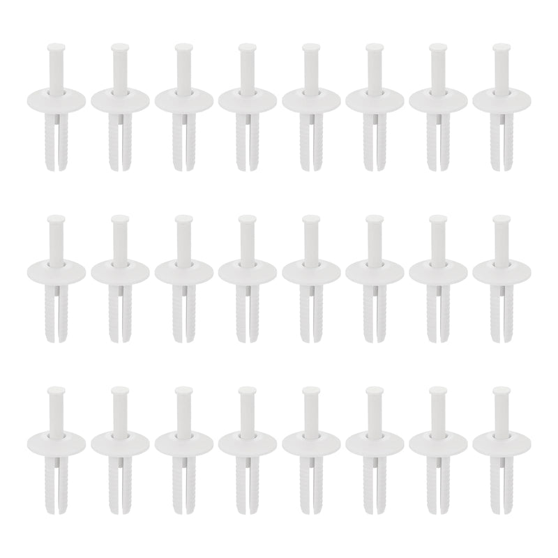 [Australia - AusPower] - 1/4" x 3/4" (D x L) Nylon Nail Drive Anchors - 100Pack - Good for Mechanical Equipment - Mushroom Nail Drive Anchors - White 1/4" x 3/4" 100 