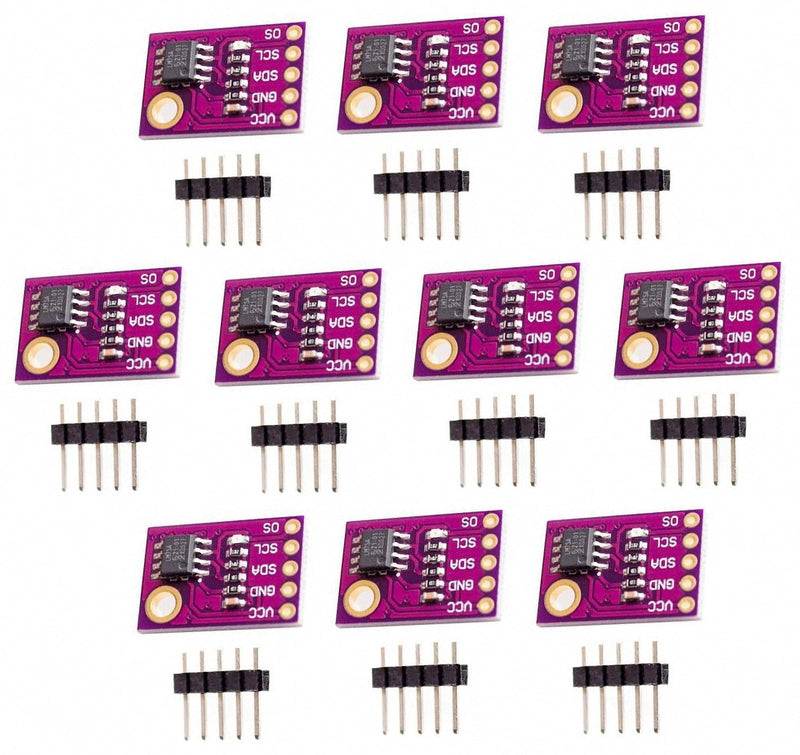 [Australia - AusPower] - 10pcs LM75 LM75A/B Temperature Sensor High Speed I2C Interface High Precision Development Board Module 