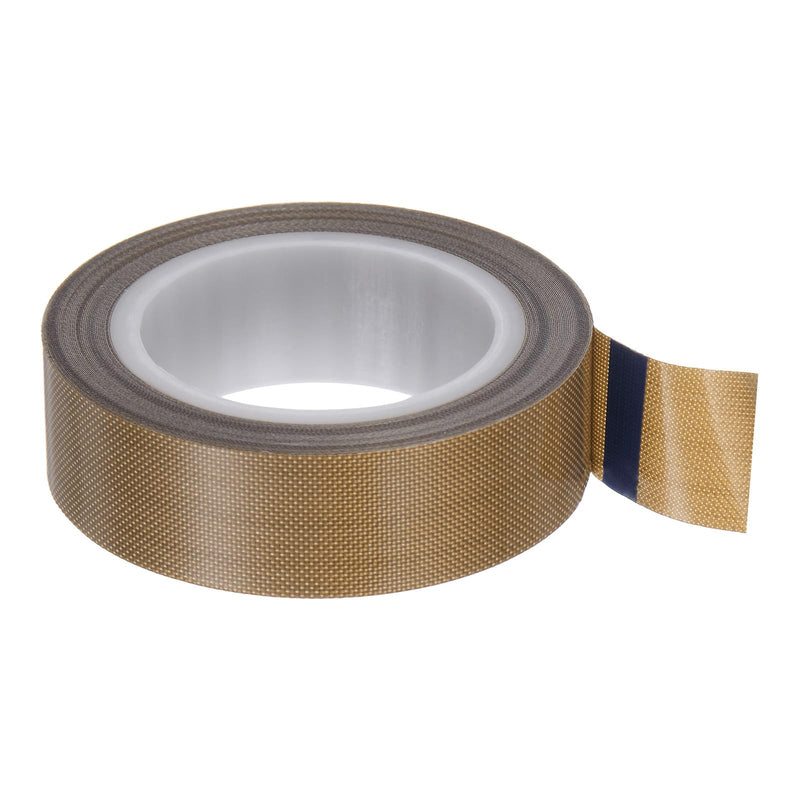 HARFINGTON Fabric PTFE Tape Roll, 0.6" x 16ft High Temperature PTFE Adhesive Tape 0.18mm Thickness for Vacuum Sealer Machine Hand Sealers, Brown