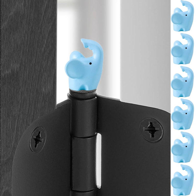 [Australia - AusPower] - Door Hinge Heads Decorative Topper - Hinge Head Elephant Set of 6 - Magnetic Hinge Head Trinket - Hinge Pin Topper Miniature Animal Figurine 