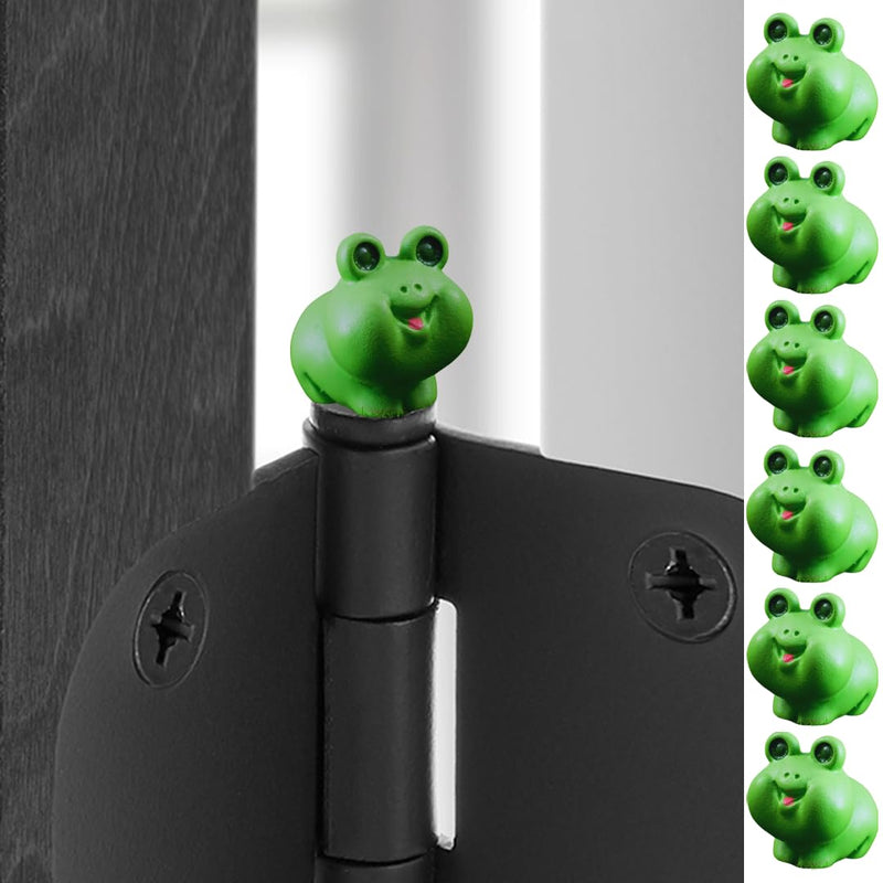 [Australia - AusPower] - Door Hinge Heads Decorative Topper - Hinge Head Frog Set of 6 - Magnetic Hinge Head Trinket - Hinge Pin Topper Miniature Animal Figurine 
