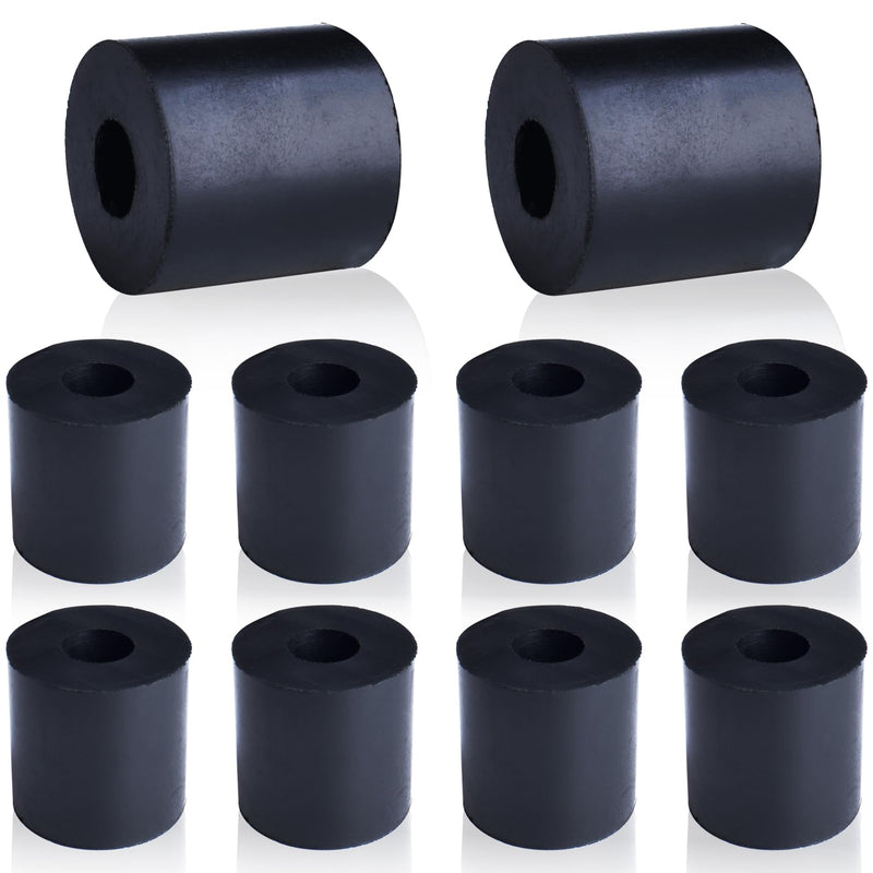 [Australia - AusPower] - 10Pcs Rubber Spacer 1 Inch OD x 3/8 Inch ID x 1 Inch Thickness Multi Purpose Rubber Bushing Heavy Duty Abrasion Resistant Thick Rubber Washers for Bolts, Car, Motor, Household Appliances 3/8"ID x 1"OD x 1" Thickness 